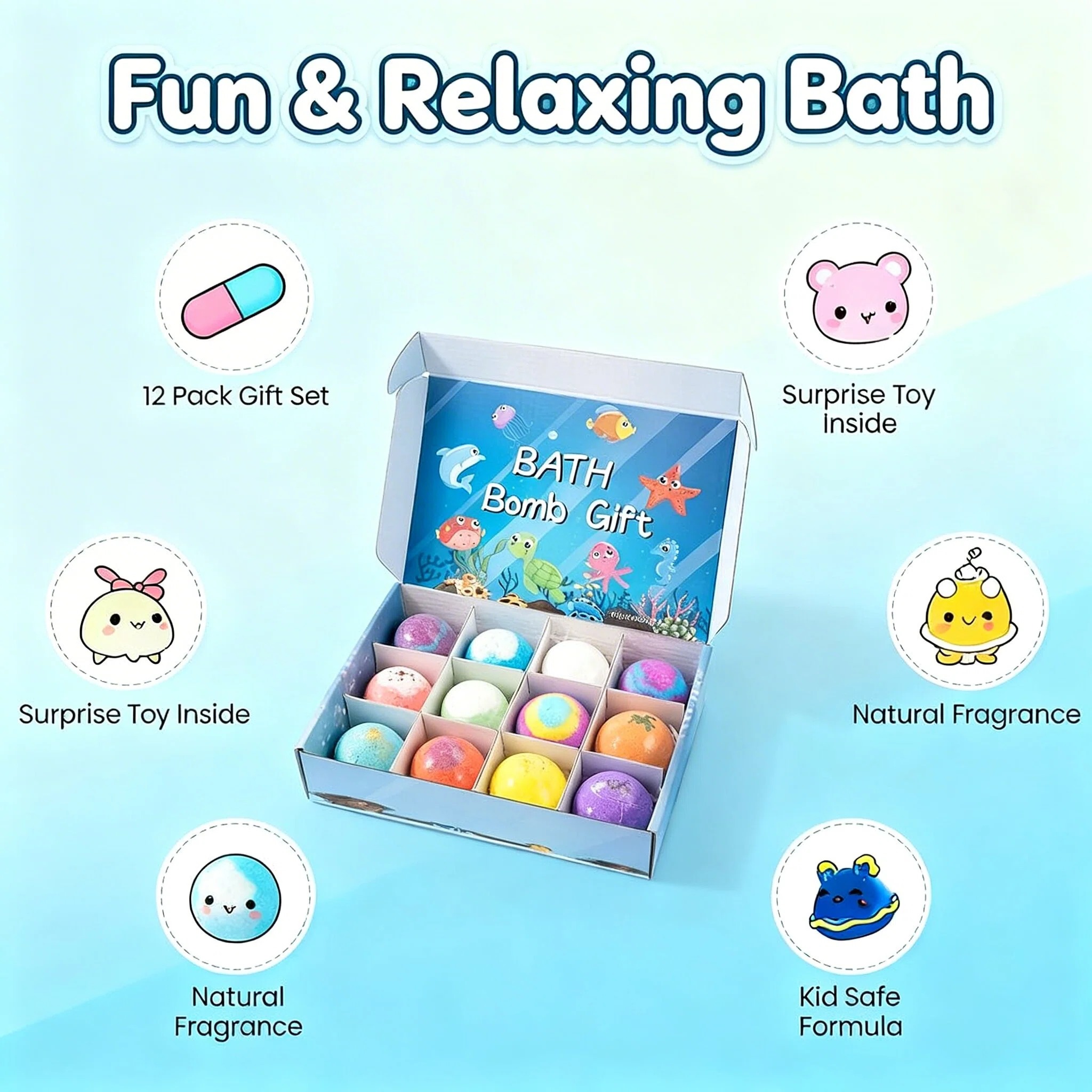 Baby Products For Bathing - 12 sztuk 70g Dziecięce Bąbelki do