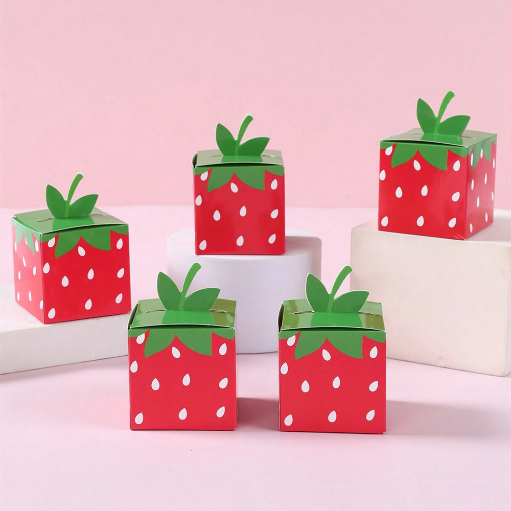 Baby Products Pack - 10Pcs Słodkie owoce Truskawka Motyw Papierowe