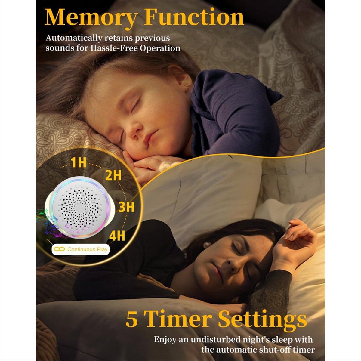 White Noise Machine Baby - Urządzenie do generowania białego szumu DTC5
