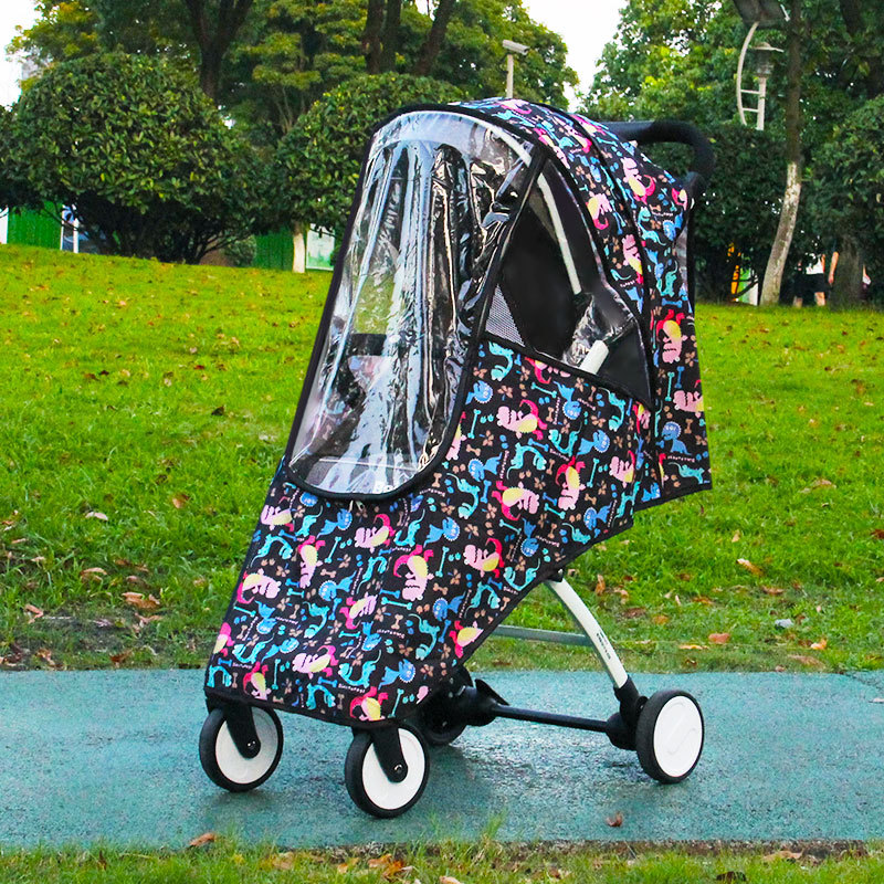 Stroller Rain Cover - Uniwersalna osłona przeciwdeszczowa do wózka dziecięcego,