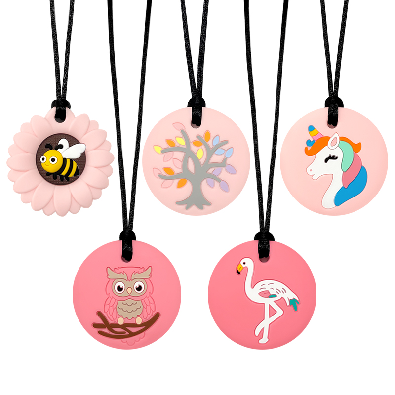 Baby Products Specials - 1/6 szt. Silikonowy naszyjnik do gryzienia