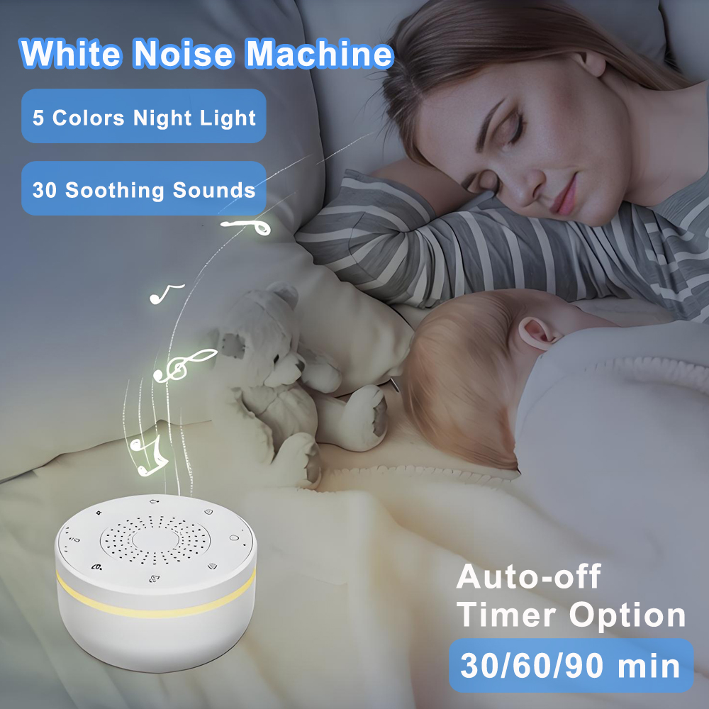 White Noise Machine Baby - Urządzenie generujące biały szum dla niemowląt,