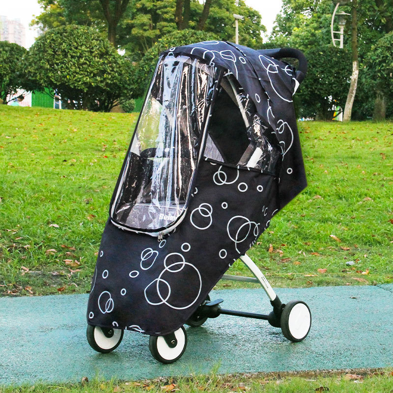 Stroller Rain Cover - Uniwersalna osłona przeciwdeszczowa do wózka dziecięcego,