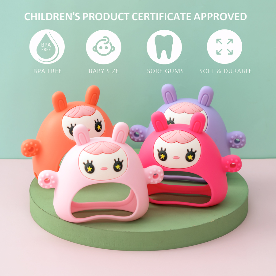 1 szt. Silikonowy gryzak dla n – Teething Mitten Baby recenzja i cena